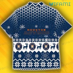 Houston Astros Hawaiian Shirt Reindeer Pattern Snowflakes Astros Present