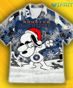 Houston Astros Hawaiian Shirt Snoopy Snowflakes In The Winter Astros Present