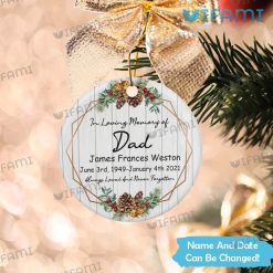 In Loving Memory Of Dad Christmas Ornament Personalized Memorial Present For Loss Of Father 1