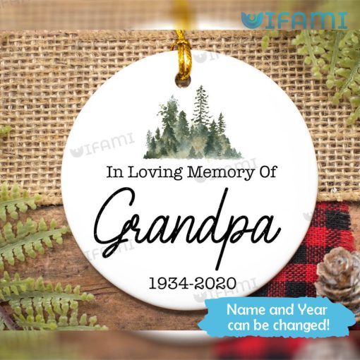 In Loving Memory Of Grandpa Ornament Custom Memorial Gift