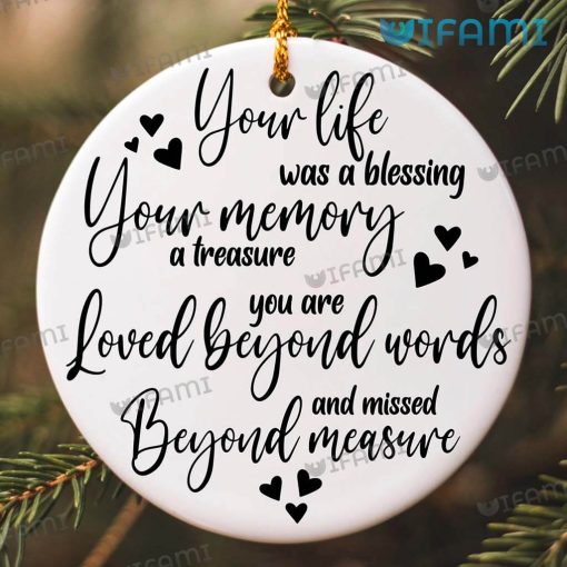 In Loving Memory Ornament Greatest Man Christmas Sympathy Gift For Loss Of Father