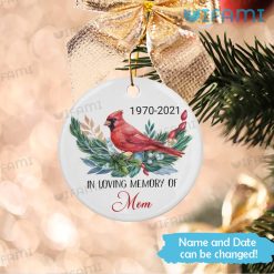 In Memory Of Mom Christmas Ornaments Custom Name Date Memorial Gift