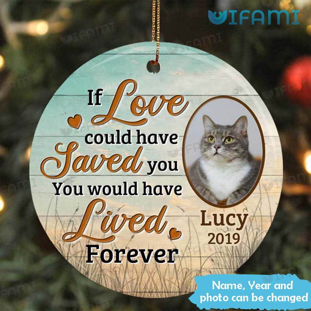 Loss Of Pet Ornament If Love Could Have Saved You Custom Pet Memorial Gift