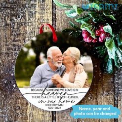 Memorial Photo Ornament Because Someone We Loves Is In Heaven Personalized Memorial Present