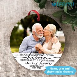 Memorial Photo Ornament Because Someone We Loves Is In Heaven Personalized Memorial Present For Loss