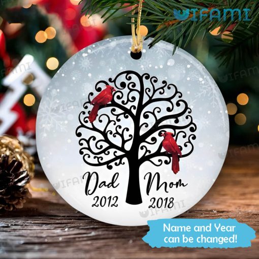 Mom And Dad Memorial Ornament Cardinals Tree Custom In Sympathy Gift