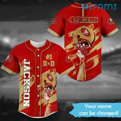 Personalized 49ers Baseball Jersey No 1 Dad San Francisco 49ers Gift