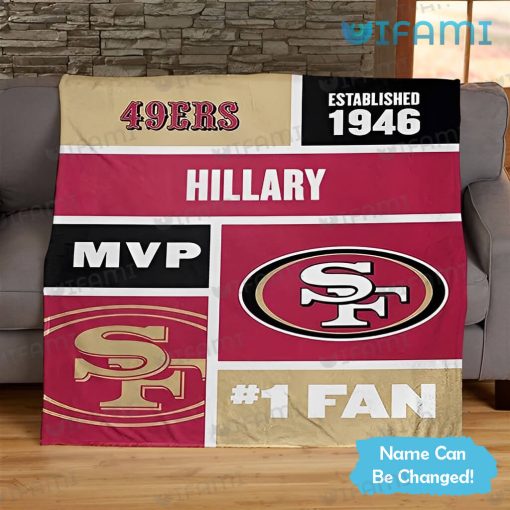 Personalized 49ers Blanket No 1 Fan San Francisco 49ers Gift