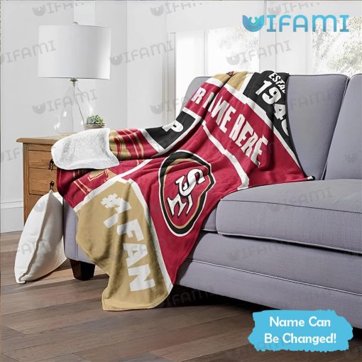 Personalized 49ers Blanket No 1 Fan San Francisco 49ers Gift