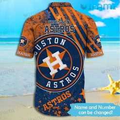 Personalized Astros Hawaiian Shirt Paint Splatter Effect Houston Astros Present Back
