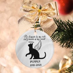 Personalized Cat Memorial Ornament No Longer By My Side But Forever In My Heart Cat Loss Present