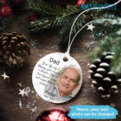 Personalized Dad Memorial Ornament Missed Beyond Measure Memory Xmas Present For Loss Of Dad