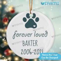 Personalized Dog Memorial Ornament Forever Loved Dog Loss Gift