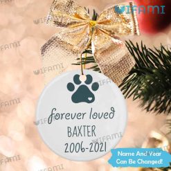 Personalized Dog Memorial Ornament Forever Loved Dog Loss Present