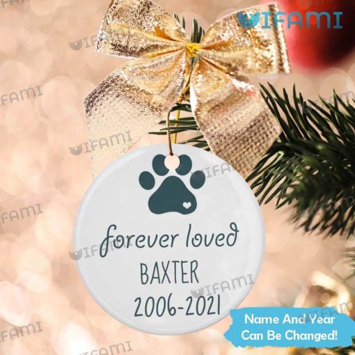 Personalized Dog Memorial Ornament Forever Loved Dog Loss Gift