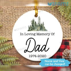 Personalized In Loving Memory Of Dad Ornament Dad Memorial Gift
