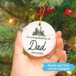 Personalized In Loving Memory Of Dad Ornament Dad Memorial Present