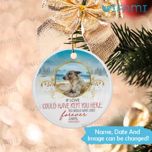 Pet Memorial Ornament If Love Could Have Kept You Here You Would Have Lived Forever Personalized Pet Loss Gift