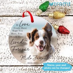 Pet Remembrance Ornament Personalized Lived Forever Pet Bereavement Present Christmas