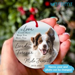 Pet Remembrance Ornament Personalized Lived Forever Pet Bereavement Present Xmas