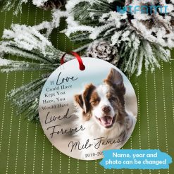Pet Remembrance Ornament Personalized Lived Forever Pet Bereavement Xmas Present