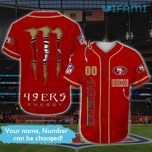SF 49ers Baseball Jersey Monster Energy San Francisco 49ers Gift