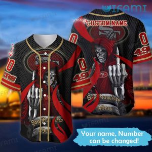 San Francisco 49ers Personalized Name And Number NFL 3D Baseball Jersey  Shirt For Fans