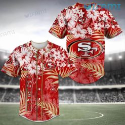San Francisco 49ers Baseball Jersey Hibiscus Flower 49ers Gift