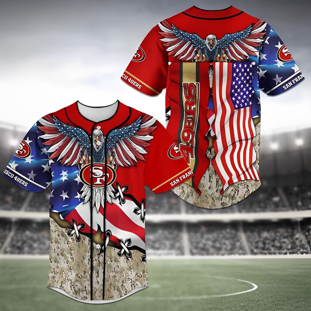 Show Your Patriotism With Our 49Ers Baseball Jersey