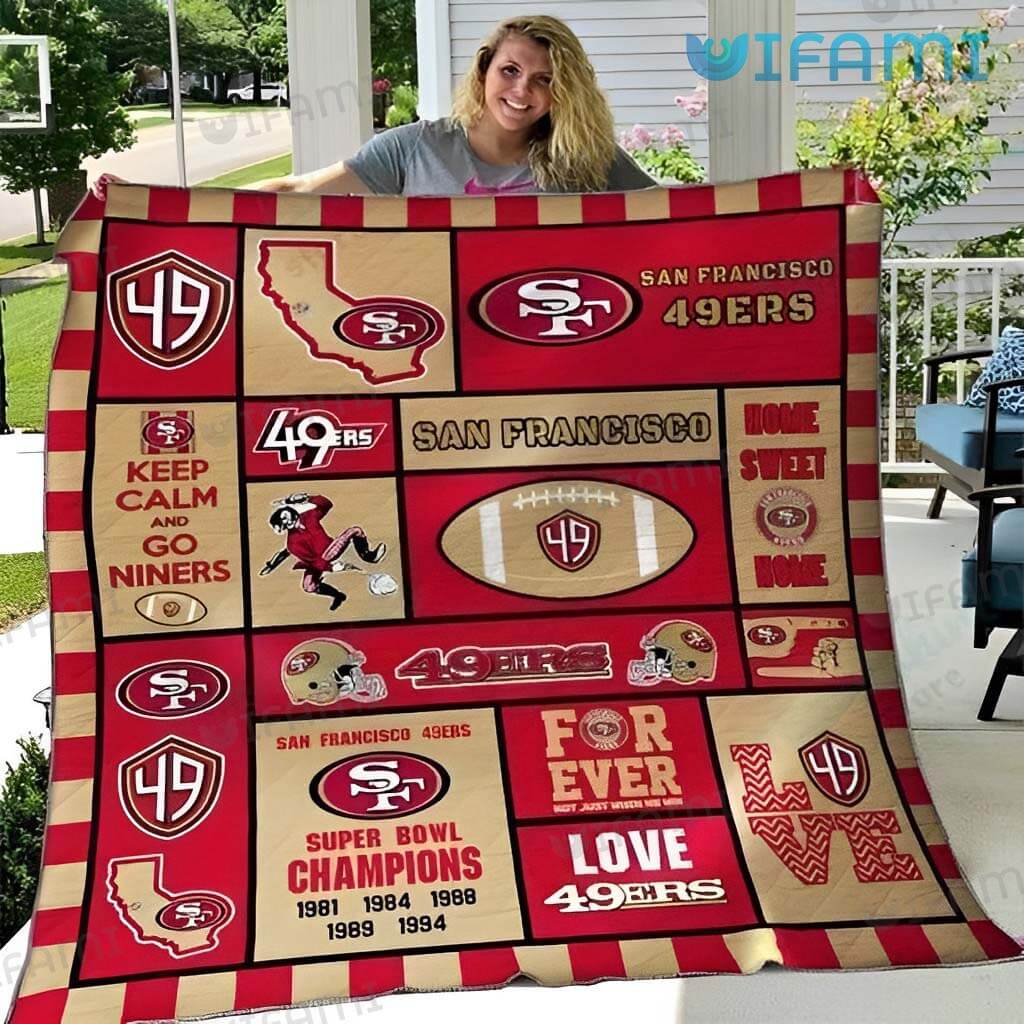 San Francisco 49ers Blanket Multi Designs 49ers Gift