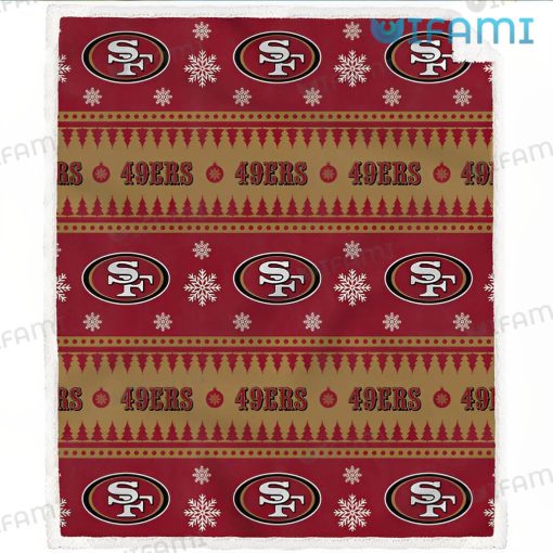 San Francisco 49ers Blanket Snowflakes 49ers Gift