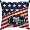 San Francisco 49ers Pillow USA Flag 49ers Gift