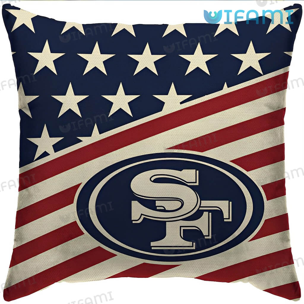 Classic San Francisco 49ers USA Flag Pillow 49ers Gift
