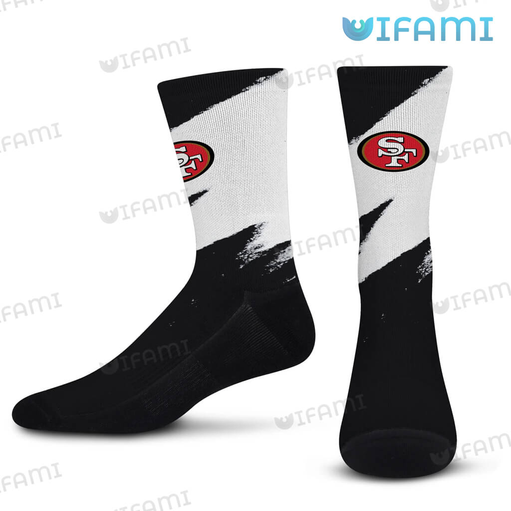 San Francisco 49ers Socks White And Black Logo 49ers Gift