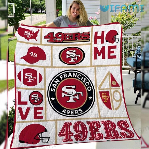 San Francisco 49ers Throw Blanket Logo 49ers Gift