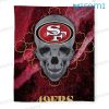 San Francisco 49ers Throw Blanket Skull 49ers Gift