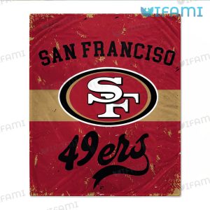 Vintage San Francisco 49ers Blanket Logo 49ers Gift