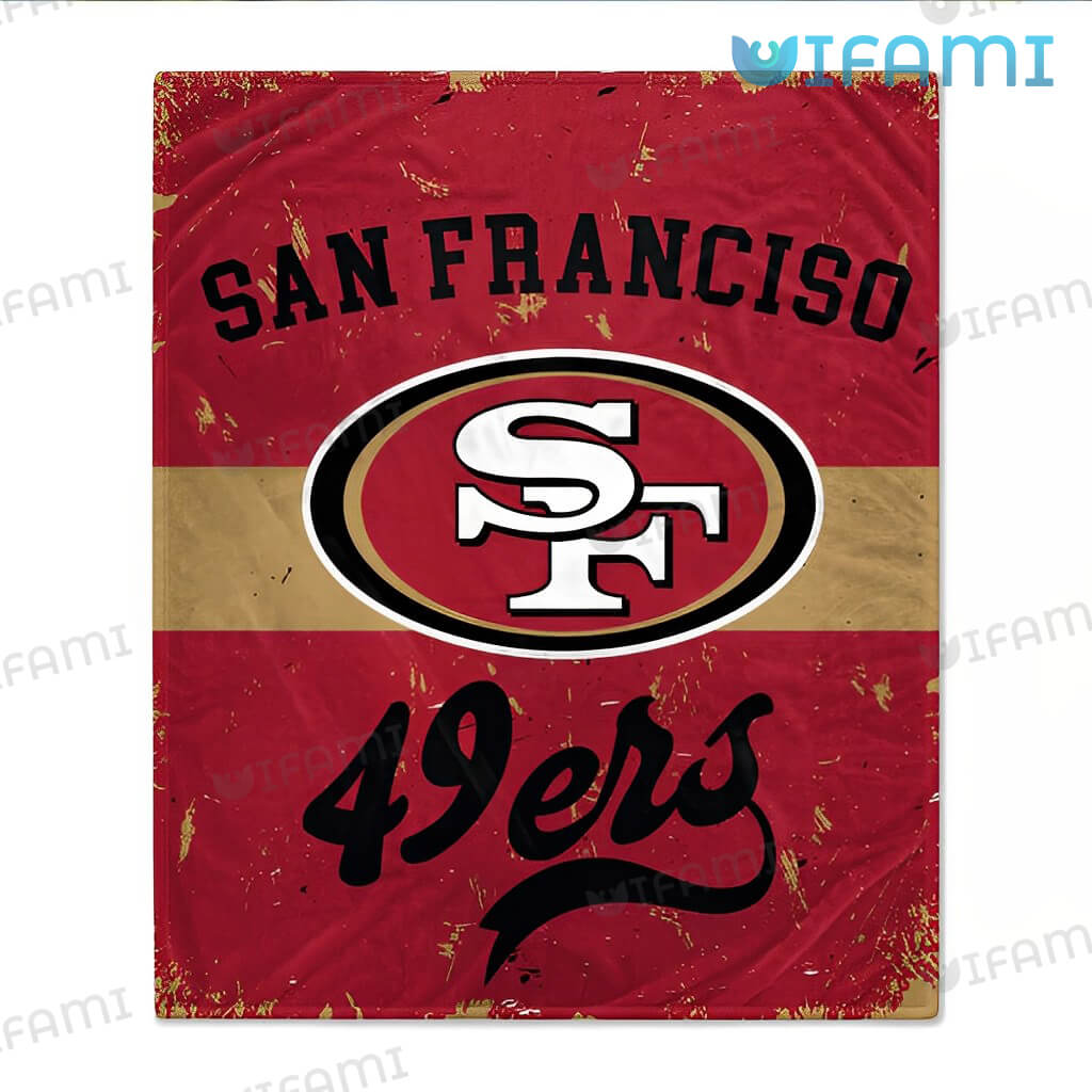 Perfect Vintage San Francisco 49ers Logo Blanket 49ers Gift