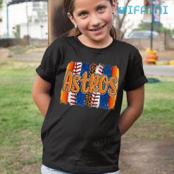 Astros Shirt Womens Baseball Lace Leopard Houston Astros Kid Tshirt