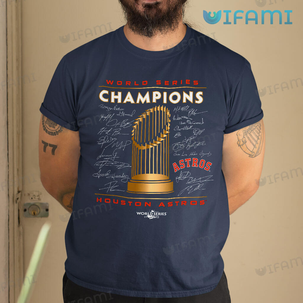 Astros World Series Shirt Signatures Champions Trophy Houston Astros Gift