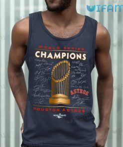 Astros World Series Shirt Signatures Champions Trophy Houston Astros Tank Top