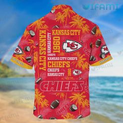Chiefs Hawaiian Shirt Coconut Football Pattern Kansas City Present Back