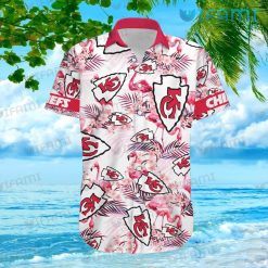 Chiefs Hawaiian Shirt Palm Leaf Colorful Flower NFL Football