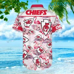 Chiefs Hawaiian Shirt Flamingo Logo Pattern Kansas City Chiefs Present Back