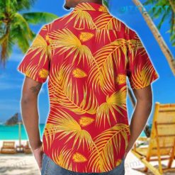 Chiefs Hawaiian Shirt Gold Palm Leaf Logo Pattern Kansas City Present