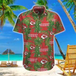 Chiefs Hawaiian Shirt Green Tropical Leaves Kansas City Gift