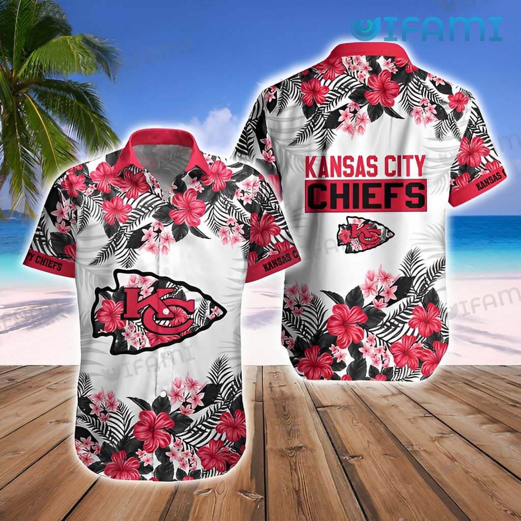 Kansas City Chiefs Hawaiian Shirt with Tropical Floral Pattern
