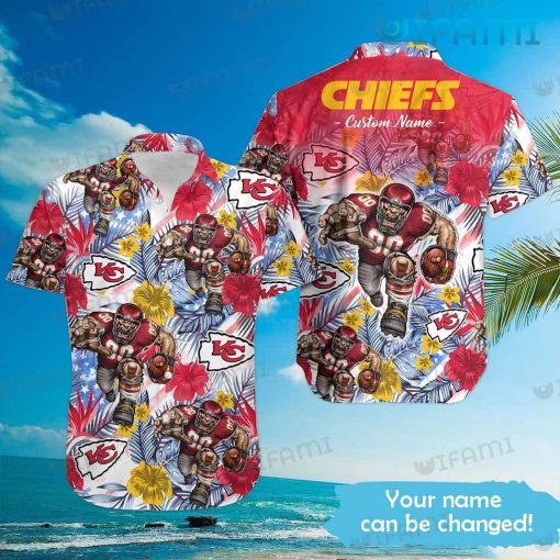 Custom Chiefs Hawaiian Shirt Mascot Kansas City Gift