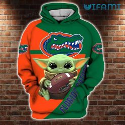 Florida Gators Hoodie 3D Baby Yoda Hug Football Logo Gators Gift