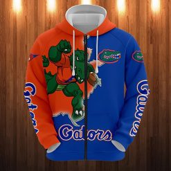 Florida Gators Zip Up Hoodie 3D Mascot Gators Zipper Up